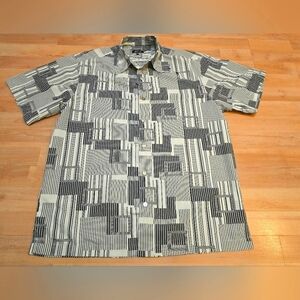 BRUTTINI Shirt Lightweight Men's Abstract Art  Geometric Size M